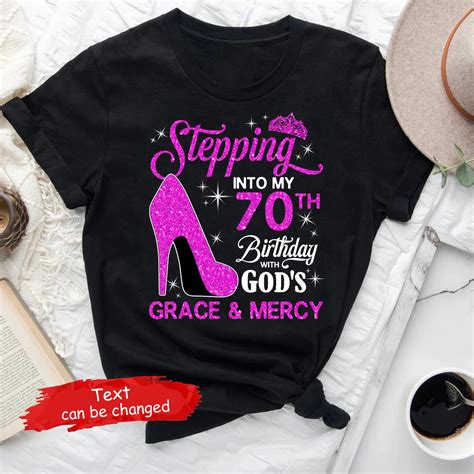 Custom 70th Birthday Shirt For Women 70 Years Old Birthday Shirt Personalized Birthday T