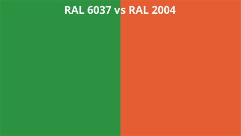 Ral 6037 Vs 2004 Ral Colour Chart Uk