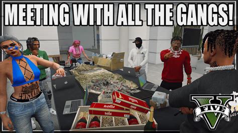 Meeting With All The Biggest Gangs In The City Gta Rp Grizzley