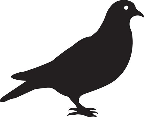 Pigeon Silhouette Illustration White Background 44753471 Vector Art At