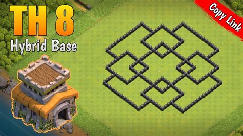 New Th8 Hybrid Trophy Base 2020 Town Hall 8 Th8 Base Design Clash Of Clans Indonesia Youtube