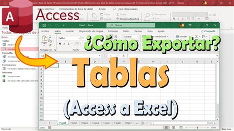 Como Exportar Tablas De Access A Excel Access A Excel Youtube