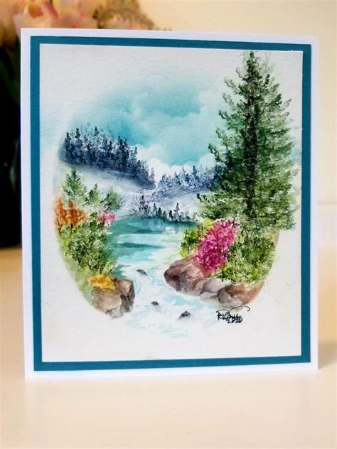 By Ruthan Plant Of Oregon With Art Impression Watercolor Stamps Art