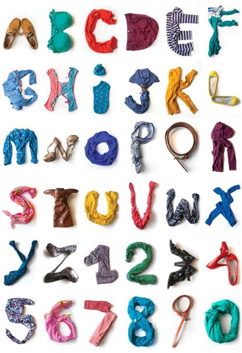 Clothing Alphabet By Kathryn Sutton Via Behance Tipografía Diseño