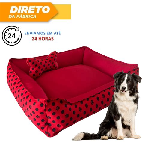 Cama Caminha Pet Cachorro tamanho grande confortável zíper lavável