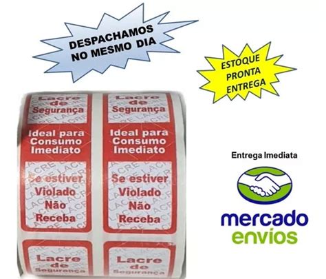 1000 Etiquetas Lacres De Segurança Alimentos Delivery Ifood MercadoLivre