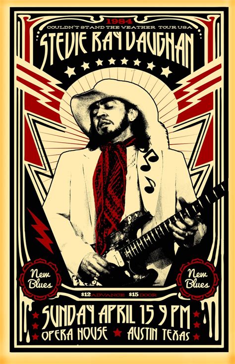 Stevie Ray Vaughan Tour Poster Etsy Blues Music Poster Music