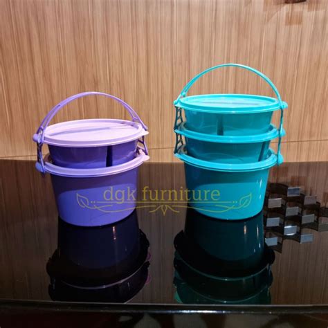 Jual Rantang Bulat Bekal Tempat Makan Bontot Plastik Susun 3 Tiga 2 Dua