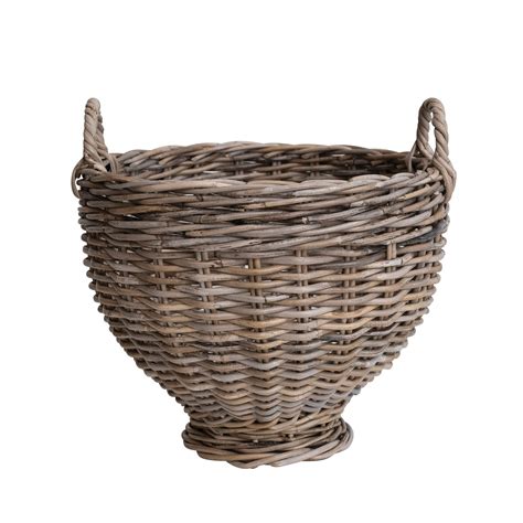 Birch Lane Zeppelin Cup Shaped Woven Rattan Footed Basket Storage