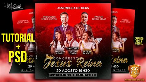 Como Fazer Panfleto Flyer Gospel Super Fácil PSD FREE YouTube