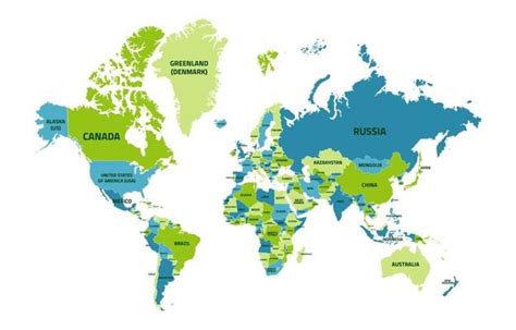 Free Flat Map Of The World - Gretna Hildegaard