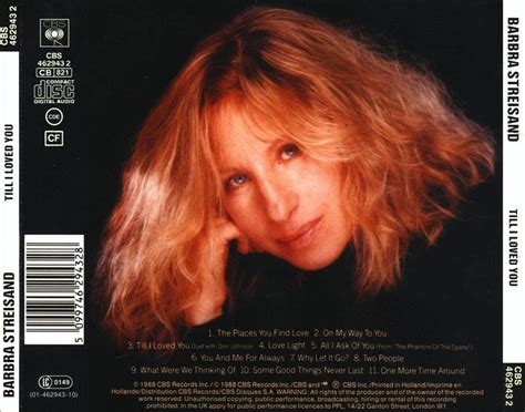 Car Tula Trasera De Barbra Streisand Till I Loved You Portada