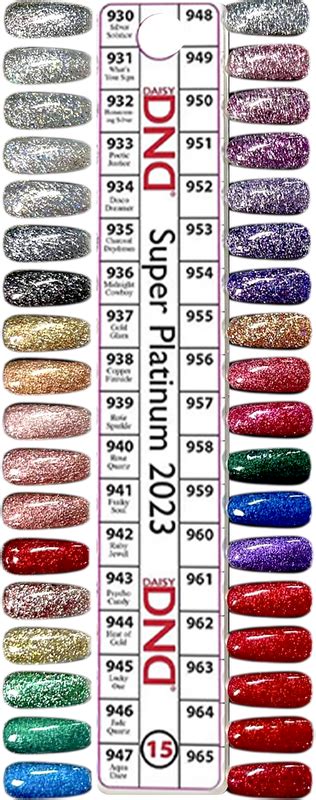 Dnd Color Chart Set 15 Qq Nail Supply