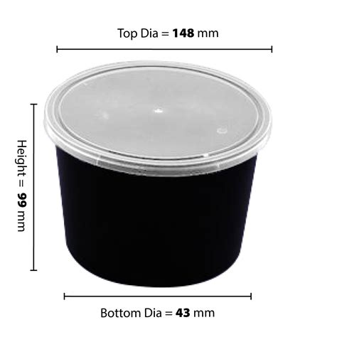 1200 Ml Disposable Plastic Food Container 100 Pc Pack Modern Packagers