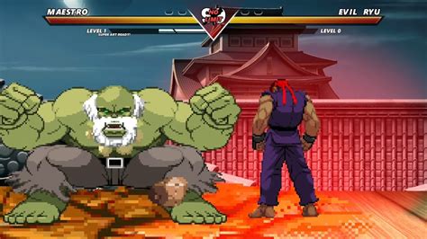 Maestro Vs Evil Ryu Highest Level Amazing Fight Youtube