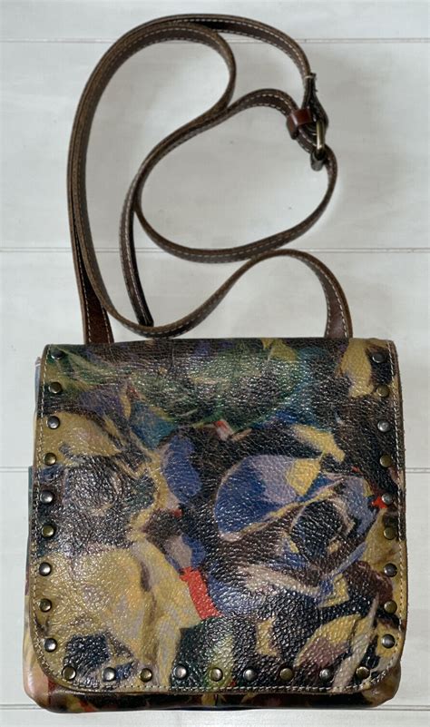 Patricia Nash Floral Leather Shoulder Crossbody Bag Gem