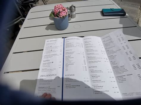 Speisekarte Von Anna Im Schloss Restaurant Dresden