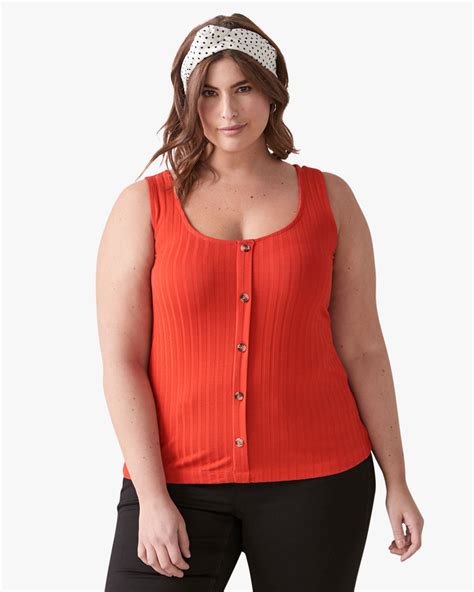 Plus Size Miranda Ribbed Scoop Neck Tank Top Diaandco In 2020 Plus Size Tank Tops Scoop Neck