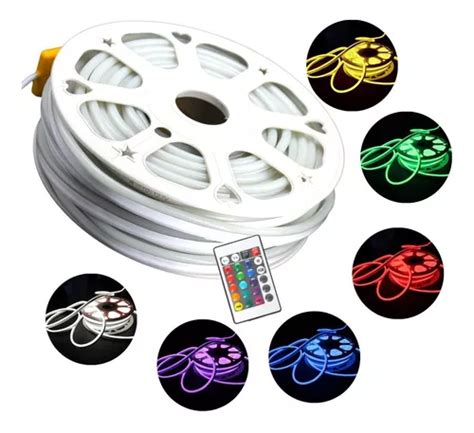 Manguera Neon Flex Led Multicolor Rgb Conexión Directa 25 M