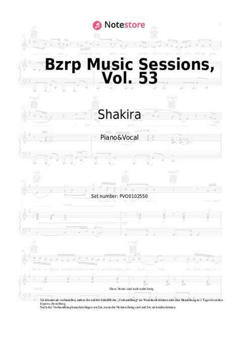 Bzrp Music Sessions Vol 53 Bizarrap Shakira Noten Gesang Pdf