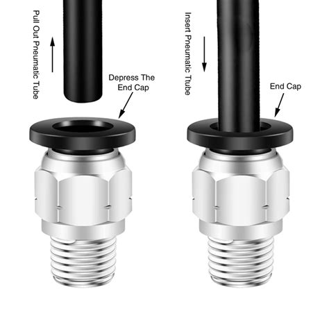 3 8 NPT Push To Connect Fittings 1 4 OD Tube Fittings CEKER PC 1 4