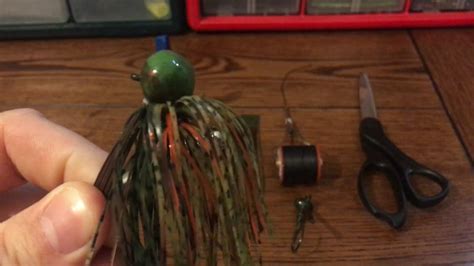 How To Hand Tie A Silicone Bass Jig Youtube