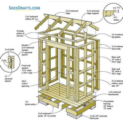 4×6 Diy Garden Tool Storage Shed Plans