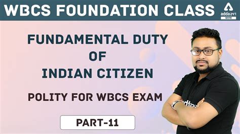 Wbcs Foundation Class Fundamental Duty Of Indian Citizen Polity