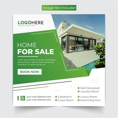 Premium Vector Real Estate Social Media Post Template Or Home Sale