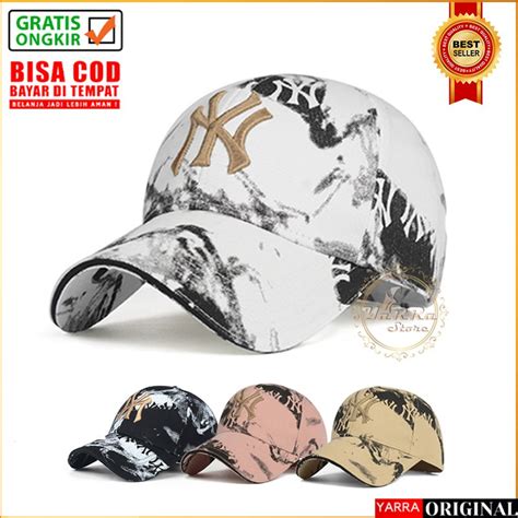 Jual Topi Baseball Pria Wanita Ny Bercak Abstrak Fashion Korea Caps