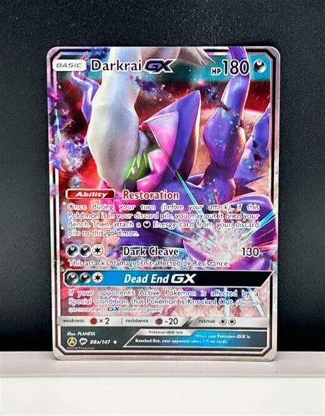 Pokémon TCG Darkrai GX Burning Shadows 88 147 Holo Ultra Rare eBay