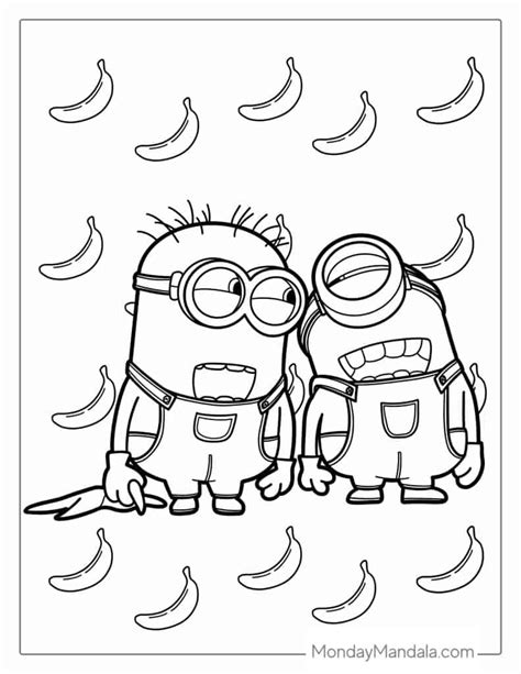 Minions Banana Pics To Colour Infoupdate Org