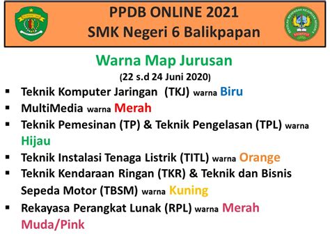 Syarat Daftar Ulang Ppdb Online Smk Negeri Balikpapan T A