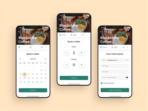 Restaurants Booking App Ui Design By Interface Market On Dribbble