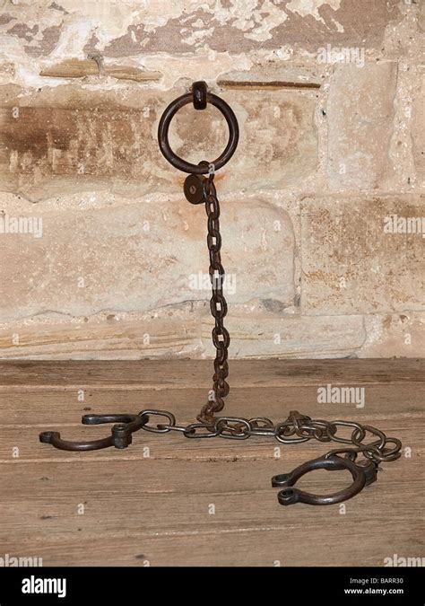 Interior Of Richmond Gaol With Shackles And Leg Irons Fixed To Wall