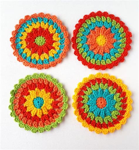 Zesty Coasters Easy Free Crochet Pattern Annie Design Crochet