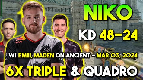 Niko W Emiii On Ancient X Triple Quadro Faceit Ranked