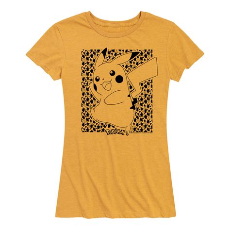 Pokemon - Pikachu Pattern - Women's Short Sleeve Graphic T-Shirt - Walmart.com