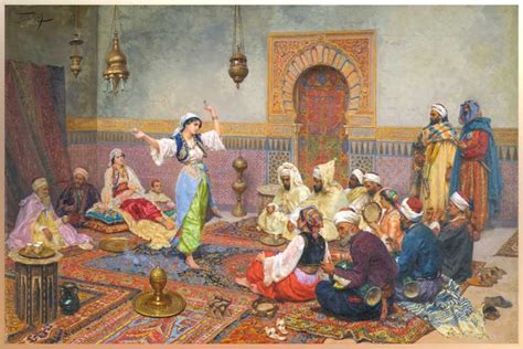 19th century famous painting harem dance islamic paintings