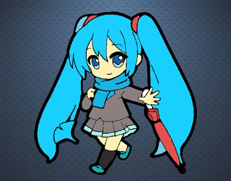 Desenho de Hatsune Miku pintado e colorido por Usuário não registrado o