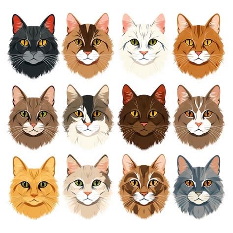 premium photo  close    bunch  cats   colored