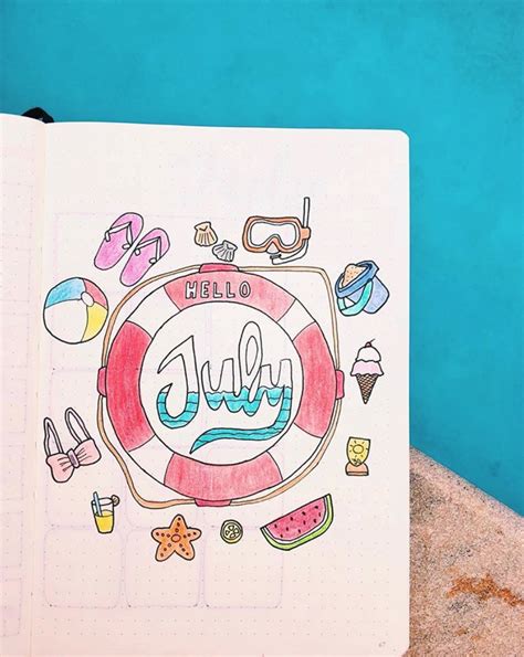 Id E Bullet Journal Id Es De Couverture Pour Juillet The