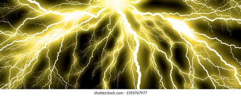 Abstract Abstract Yellow Lightning Glowing Stock Illustration 1593767977 | Shutterstock