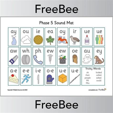 Phase 5 Sound Mat Phonic Resource Phase 5 Sounds Phonics Tricky Words