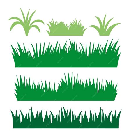 Premium Vector Grass Silhouettes Vectors Green Grass