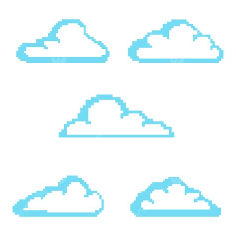 Pixel Set Vector Png Images Pixel Cloud Set Pixel Cloud Set Png