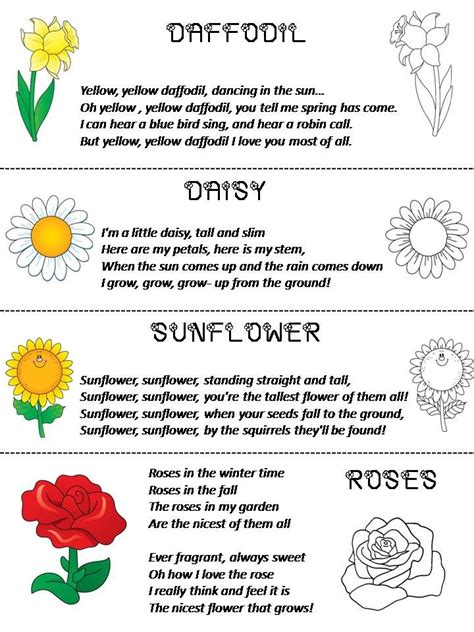 Slide1 720×960 Flower Poem Kids Poems Songs About Flowers