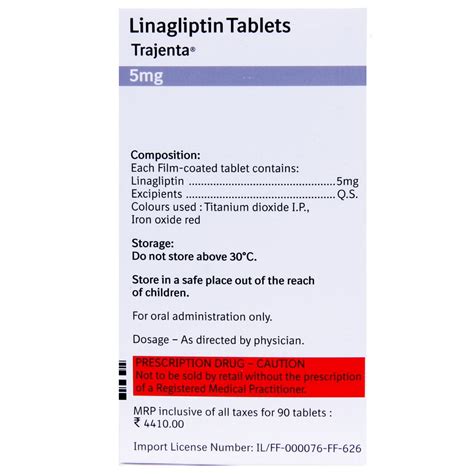 Trajenta 5 Mg Tablet 10s Price Uses Side Effects Composition