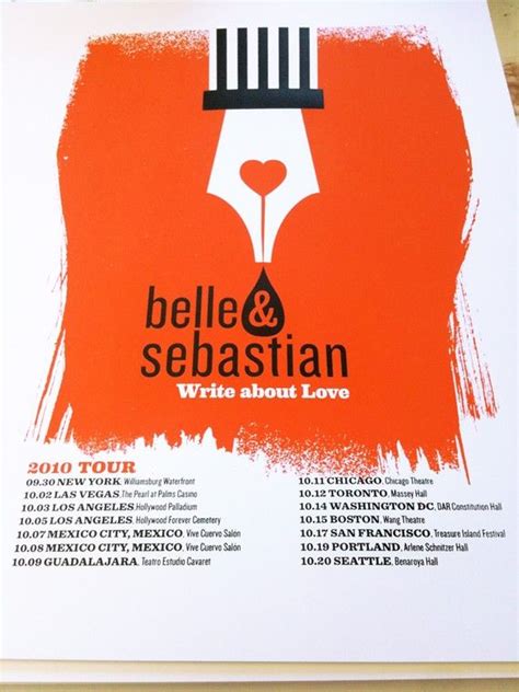 Belle And Sebastian 2010 North American Tour Poster Almost Etsy