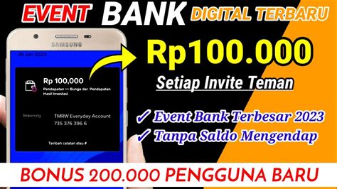 BARU 100 000 REF EVENT BANK DIGITAL TERBARU 2023 APLIKASI PENGHASIL